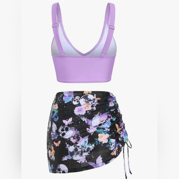 DRESSFO Women's High Waisted Bikini with Cover Up Skirt #887 - Picture 7 of 11